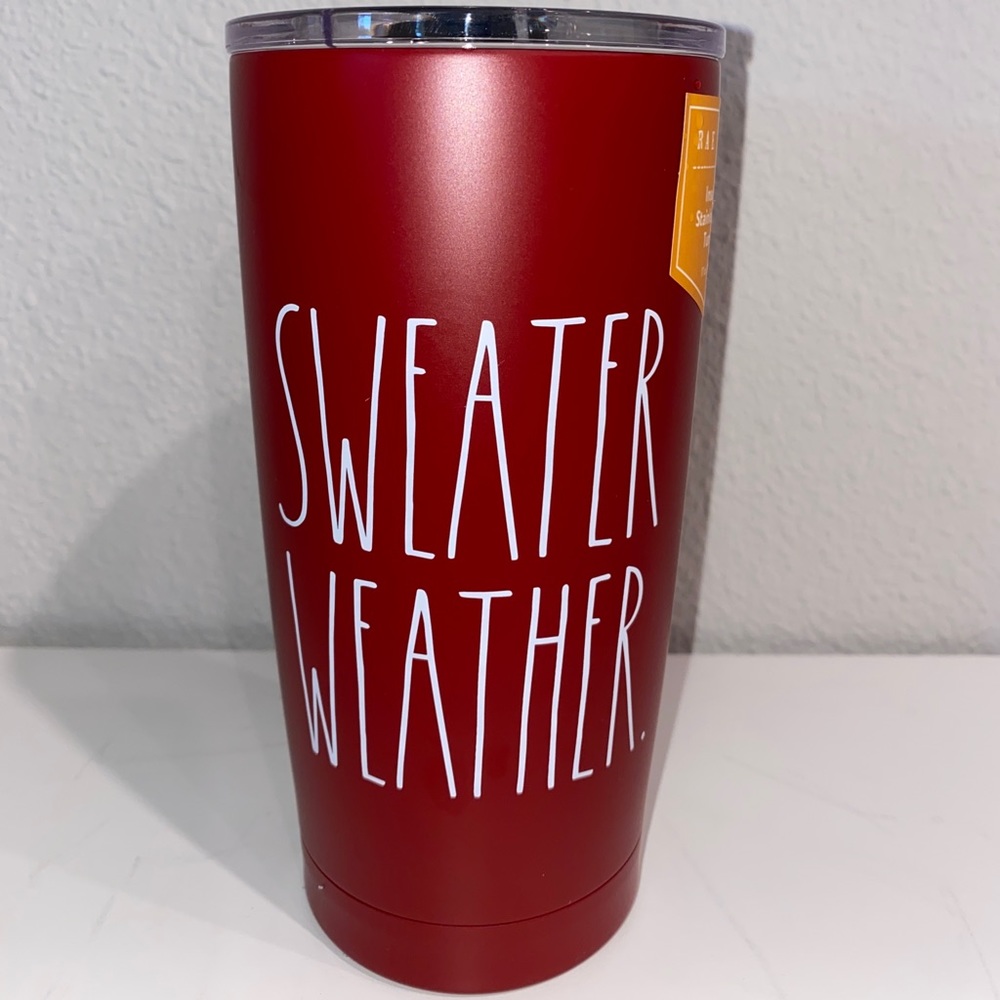 Rae Dunn SWEATER WEATHER Insulated Tumbler 17oz